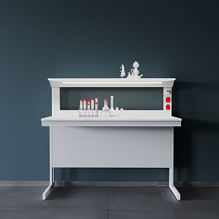 Стол лабораторный с полкой ЛК-1500 СМ (столешница – Lab HPL, высота - 770)